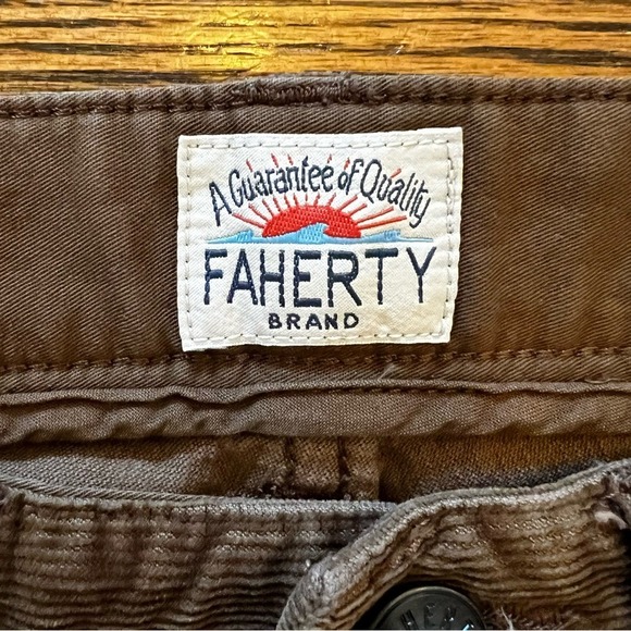 Faherty‎ Trousers Men's Brown Corduroy Pants Cotton Straight 5 Pocket 29x31 - Picture 4 of 10